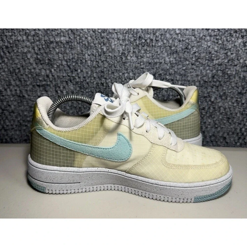 Nike Air Force 1 Crater GS White Copa Sneakers Size 5Y DC9326-100 Pre-Owned